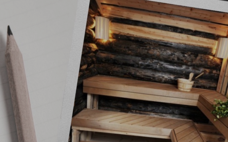 TRADITIONAL WOOD HEATED SAUNA & HOT TUB-Inari